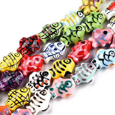Handmade Porcelain Bead Strands PORC-N007-27-1