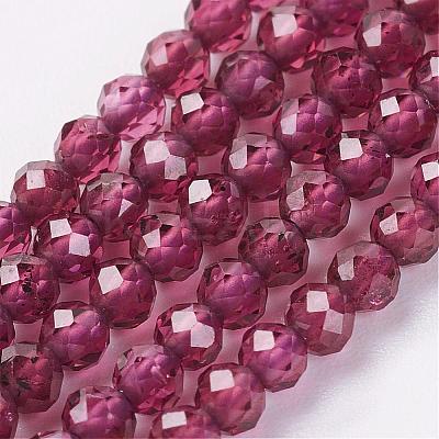 Natural Grade AA Garnet Bead Strand G-G680-04-1