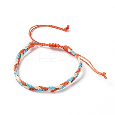 3Pcs 3 Style Plastic Braided Bead Bracelets Set BJEW-B065-08A-1