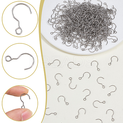 300Pcs 304 Stainless Steel S-shaped Hook STAS-SP0002-15-1