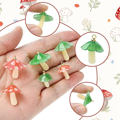 10Pcs 2 Colors Plastic Pendants KY-FS0001-34A-1