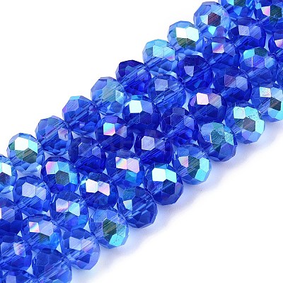 Electroplate Glass Beads Strands LS-EGLA-A044-T8mm-L14-1