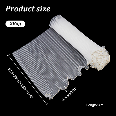 Wrinkled Wavy Polyester Flower Bouquets Wrapping Packaging FIND-WH0110-751B-1