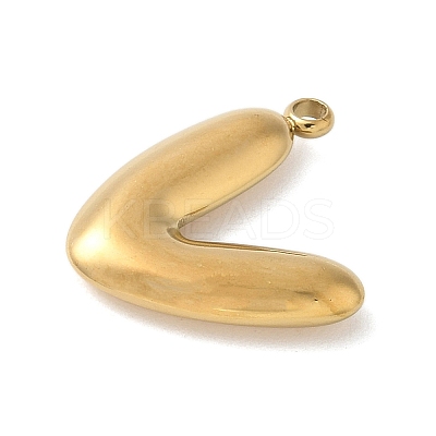 304 Stainless Steel Initial Pendants STAS-S186-12V-G-1