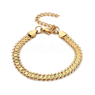 667 Stainless Steel(Grade 201 Equivalent) Chain Bracelets BJEW-P351-01D-G-1