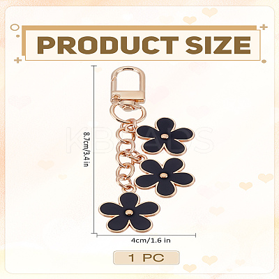 1Pc Flower Zinc Alloy Enamel Pendant Decorations HJEW-LP0001-69A-1