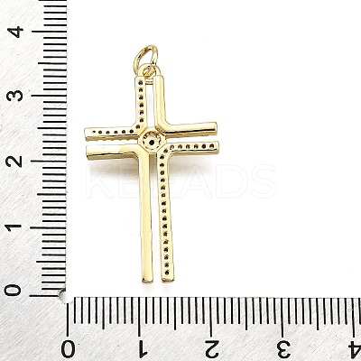 Brass Micro Pave Cubic Zirconia Pendants LS-KK-Z100-26G-1