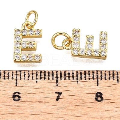 Brass Micro Pave Clear Cubic Zirconia Charms KK-ZX025-07E-1