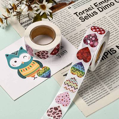 Heart Shaped Stickers Roll DIY-K027-A03-1