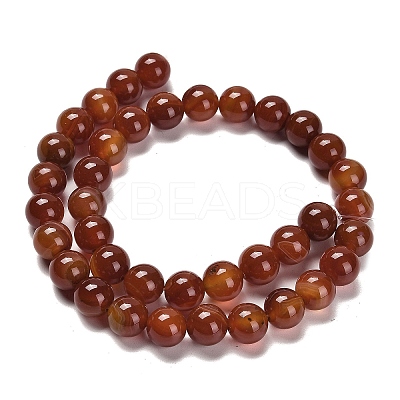 Natural Striped Agate/Banded Agate Beads Strands G-B079-A05-03A-1