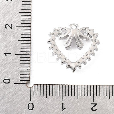 Brass Micro Pave Clear Cubic Zirconia Pendants LS-KK-K371-29A-P-1