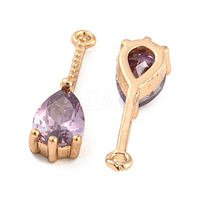 Brass with Cubic Zirconia Pendants KK-Z035-01A-1