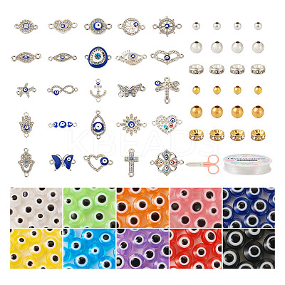 DIY Evil Eye Bracelet Making Kit DIY-TA0004-41-1
