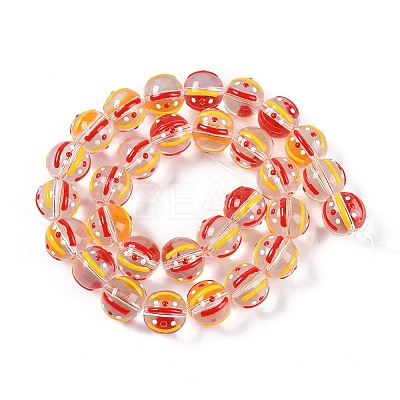 Transparent Glass Enamel Beads GLAA-B021-03-1