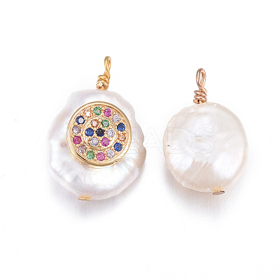 Natural Cultured Freshwater Pearl Pendants PEAR-L027-32A-1