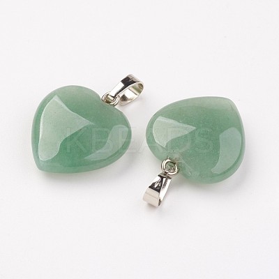 Natural Green Aventurine Pendants X-G-G956-B02-FF-1