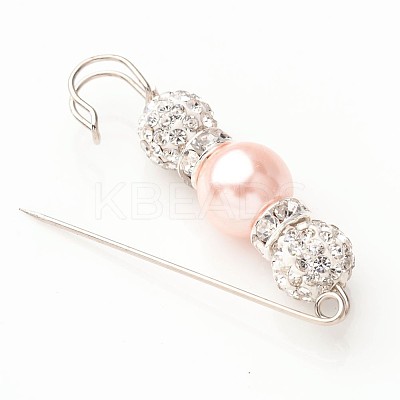 Valentines Day Gifts for Her Rhinestone Clay Brooches LS-JEWB-H004-02-1