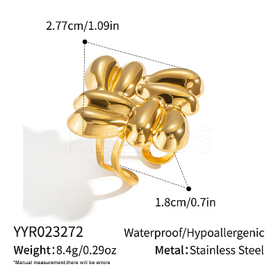 304 Stainless Steel Cuff Rings LJ6925-2-1