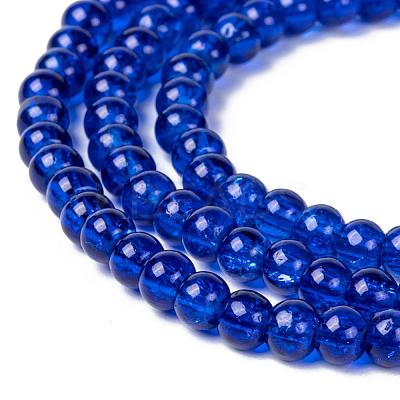20 Colors Spray Painted Crackle Glass Beads Strands CCG-X0012-01-4mm-1