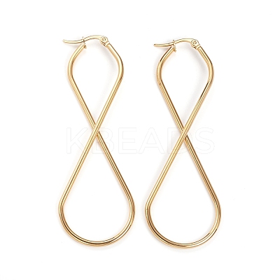 201 Stainless Steel Hoop Earrings LS-EJEW-L243-17A-G-1