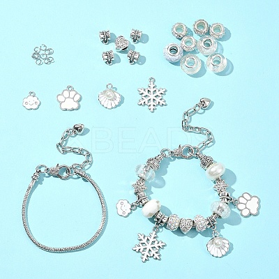 DIY Brass & Alloy European Style Bracelets Making Kits DIY-FS0007-22-1
