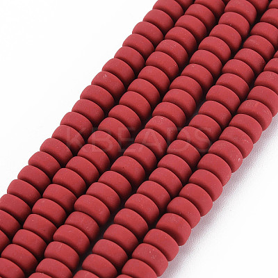 Handmade Polymer Clay Beads Strands LS-CLAY-N008-22-1