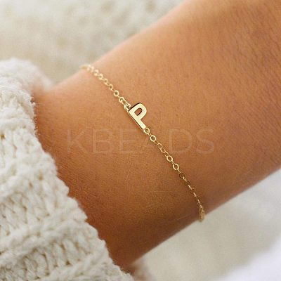 Simple Style Alloy Letter Link Bracelets WG5F19A-14-1