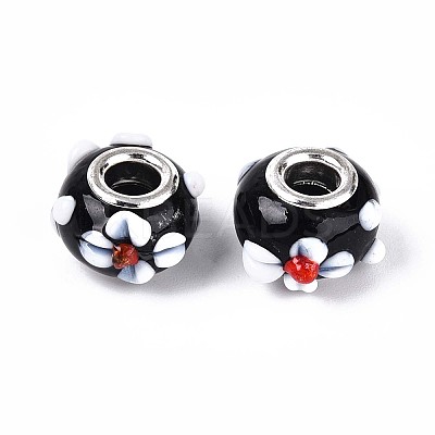 Handmade Lampwork European Beads LAMP-Q029-03K-1
