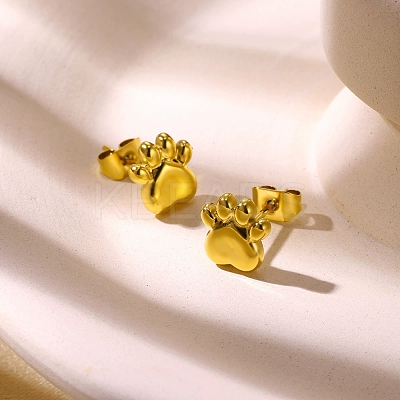 304 Stainless Steel Stud Earrings for Women LS-EJEW-Z092-01G-04-1