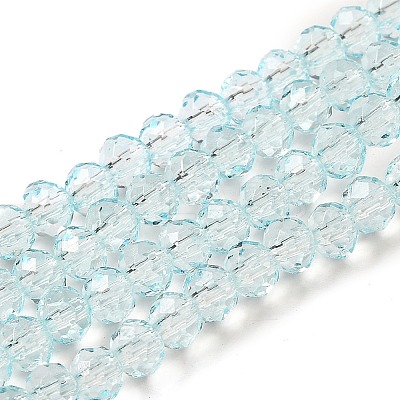 Transparent Baking Paint Glass Beads Strands DGLA-A034-T4mm-D06-1