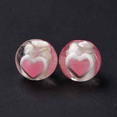 Luminous Handmade Lampwork with Enamel Beads LAMP-P058-02H-1