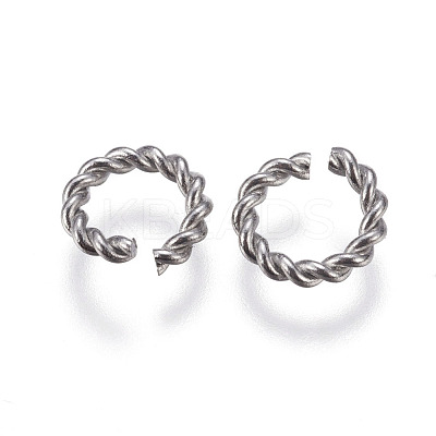 Tarnish Resistant 304 Stainless Steel Open Jump Rings STAS-I102-08-1