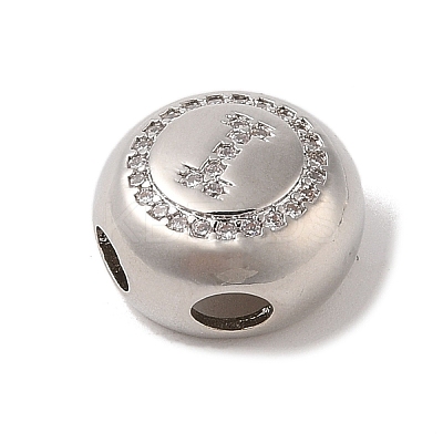 Rack Plating Brass & Cubic Zirconia Pendants KK-Z047-07P-I-RS-1
