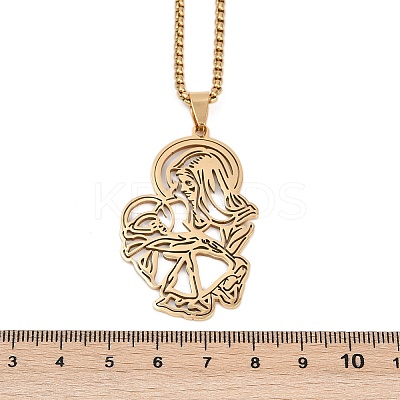 201 Stainless Steel Pendant Necklaces LS-NJEW-K283-09G-1