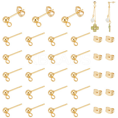 80Pcs 316 Surgical Stainless Steel Stud Earring Findings STAS-PH0005-22-1