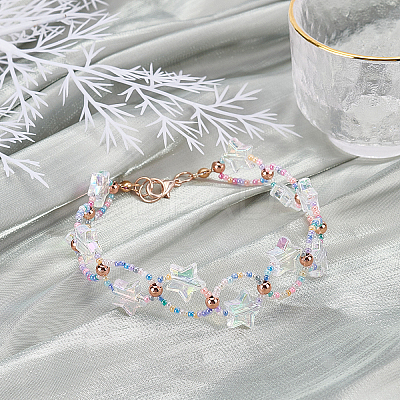 Eco-Friendly Transparent Acrylic Beads TACR-FH0001-01-1