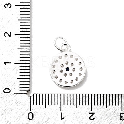 925 Sterling Silver Micro Pave Cubic Zirconia Pendants STER-D309-01G-S-1