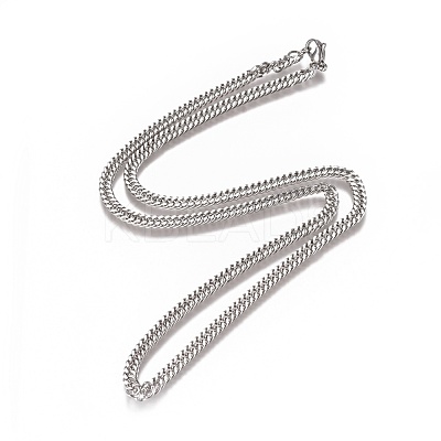 Non-Tarnish Men's Cuban Link Chain Necklaces NJEW-L172-1-1