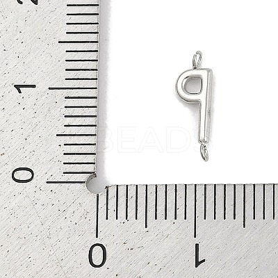 304 Stainless Steel Letter Connector Charms LS-STAS-M108-01P-16-1