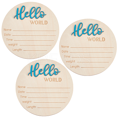 Wooden Baby Photo Props WOOD-WH0002-56C-1