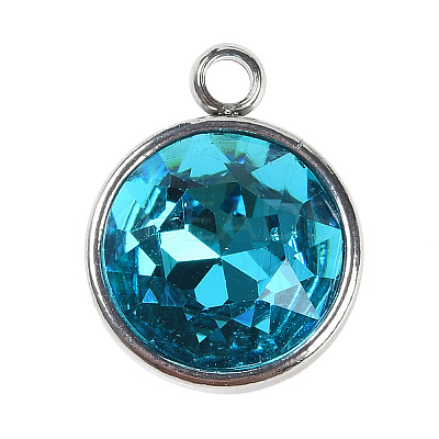 K9 Glass Rhinestone Pendants STAS-F123-26B-1