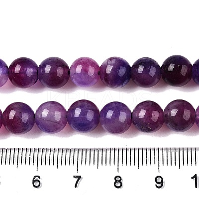 Dyed Natural White Jade Beads Strands G-T138-8mm-210-12-1