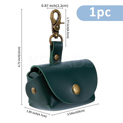 PU Leather Pet Collar Wedding Ring Bearer Pouches AJEW-WH0270-935A-1