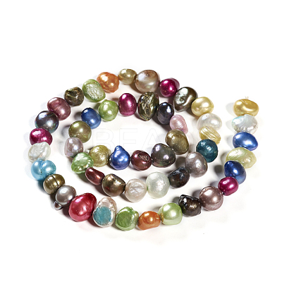 Dyed Natural Cultured Freshwater Pearl Beads Strands X-PEAR-R012-20-1