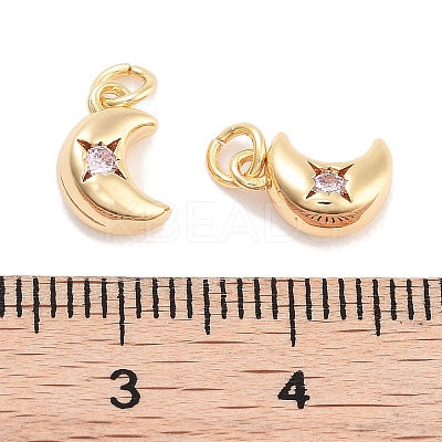 Brass Micro Pave Cubic Zirconia Pendants KK-P271-01G-A-1