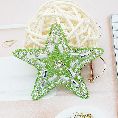 Star Glitter Hotfix Rhinestone DIY-WH0260-63D-1