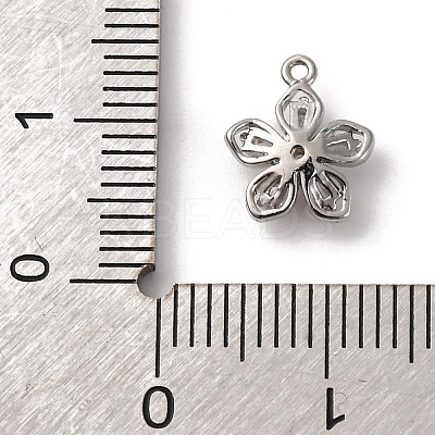 Brass Micro Pave Cubic Zirconia Charms KK-D371-04E-P-1
