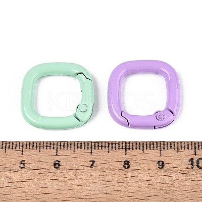Spray Painted Alloy Spring Gate Rings PALLOY-T092-78-1
