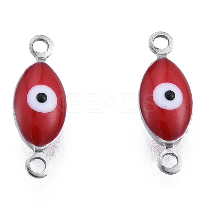 304 Stainless Steel Enamel Connector Charms STAS-N092-179B-1