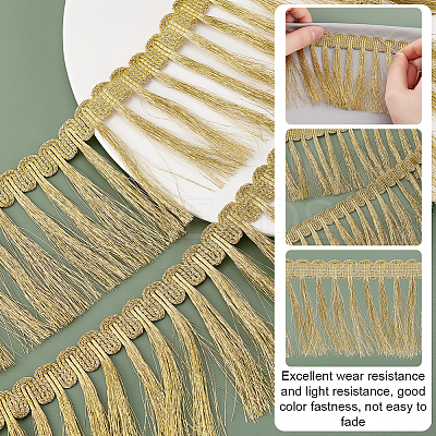 4.3~5 Yards Polyester Tassel Ribbon OCOR-GA0002-03-1